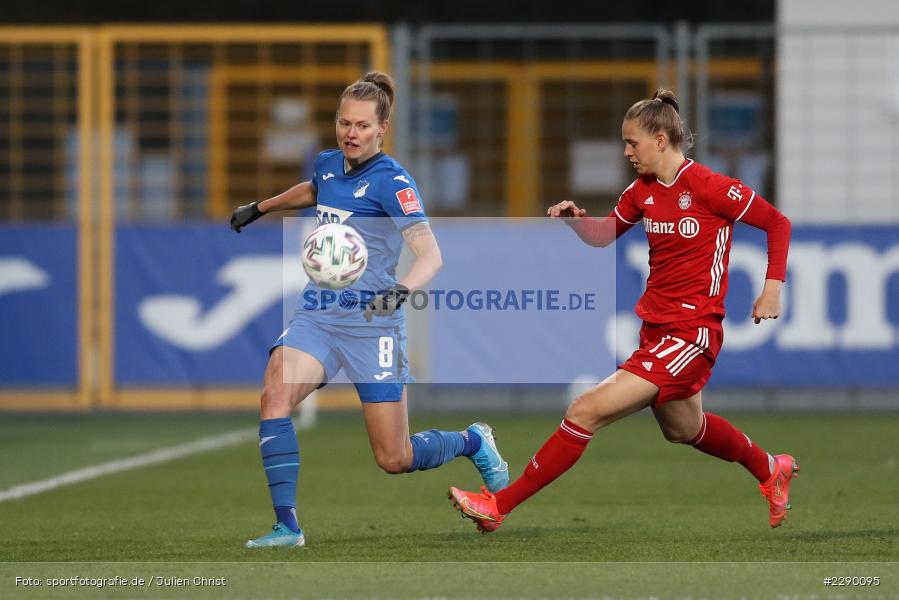 Klara Bühl, Maximiliane Rall, Dietmar-Hopp-Stadion, Sinsheim, 19.03.2021, DFL, sport, action, Fussball, Deutschland, März 2021, Saison 2020/2021, FCB, TSG, Frauen, Viertelfinale, DFB-Pokal, DFB, FC Bayern München, TSG 1899 Hoffenheim - Bild-ID: 2290095
