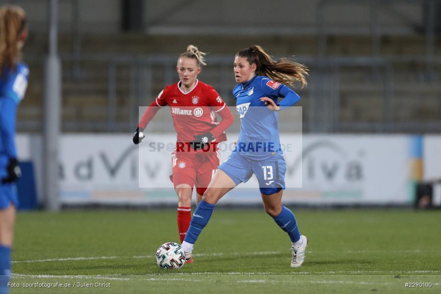 Isabella Hartig, Dietmar-Hopp-Stadion, Sinsheim, 19.03.2021, DFL, sport, action, Fussball, Deutschland, März 2021, Saison 2020/2021, FCB, TSG, Frauen, Viertelfinale, DFB-Pokal, DFB, FC Bayern München, TSG 1899 Hoffenheim - Bild-ID: 2290100