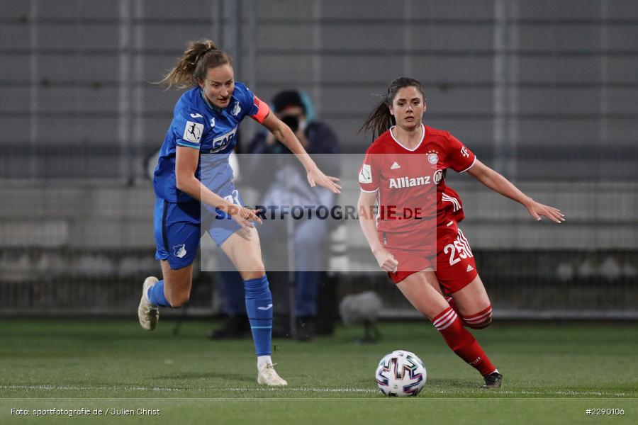 Sarah Zadrazil, Fabienne Dongus, Dietmar-Hopp-Stadion, Sinsheim, 19.03.2021, DFL, sport, action, Fussball, Deutschland, März 2021, Saison 2020/2021, FCB, TSG, Frauen, Viertelfinale, DFB-Pokal, DFB, FC Bayern München, TSG 1899 Hoffenheim - Bild-ID: 2290106 Sarah Zadrazil, Fabienne Dongus, Dietmar-Hopp-Stadion, Sinsheim, 19.03.2021, DFL, sport, action, Fussball, Deutschland, März 2021, Saison 2020/2021, FCB, TSG, Frauen, Viertelfinale, DFB-Pokal, DFB, FC Bayern München, TSG 1899 Hoffenheim - Bild-ID: 2290106