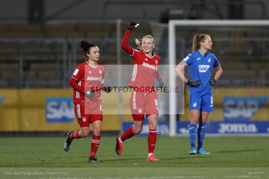 Torjubel, Lea Schüller, Dietmar-Hopp-Stadion, Sinsheim, 19.03.2021, DFL, sport, action, Fussball, Deutschland, März 2021, Saison 2020/2021, FCB, TSG, Frauen, Viertelfinale, DFB-Pokal, DFB, FC Bayern München, TSG 1899 Hoffenheim - Bild-ID: 2290111 Torjubel, Lea Schüller, Dietmar-Hopp-Stadion, Sinsheim, 19.03.2021, DFL, sport, action, Fussball, Deutschland, März 2021, Saison 2020/2021, FCB, TSG, Frauen, Viertelfinale, DFB-Pokal, DFB, FC Bayern München, TSG 1899 Hoffenheim - Bild-ID: 2290111