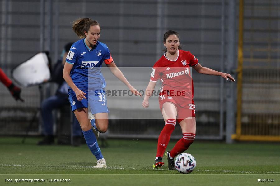 Sarah Zadrazil, Fabienne Dongus, Dietmar-Hopp-Stadion, Sinsheim, 19.03.2021, DFL, sport, action, Fussball, Deutschland, März 2021, Saison 2020/2021, FCB, TSG, Frauen, Viertelfinale, DFB-Pokal, DFB, FC Bayern München, TSG 1899 Hoffenheim - Bild-ID: 2290127
