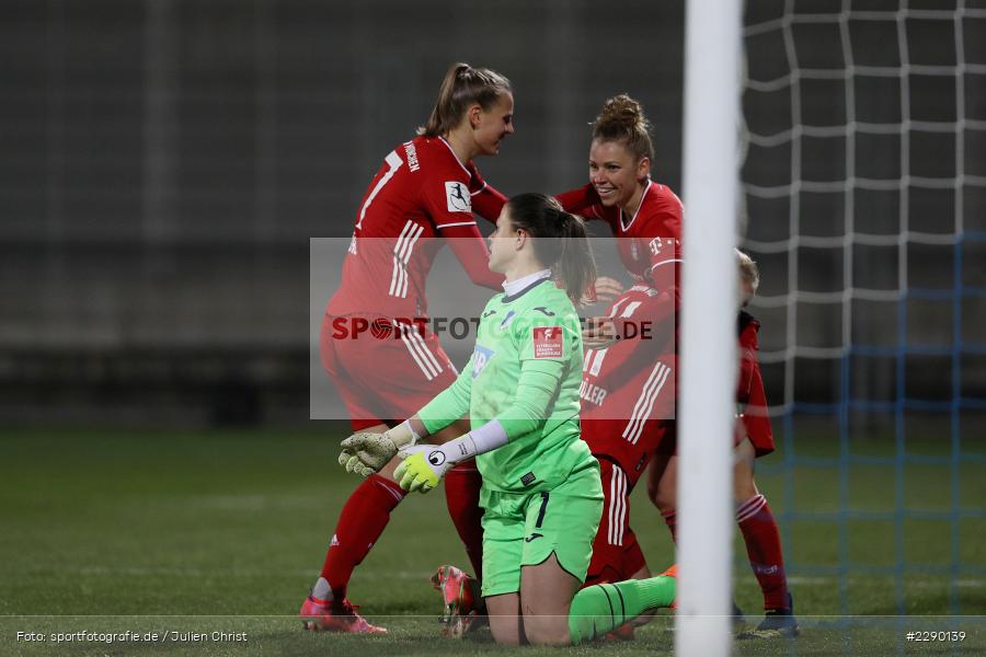 Martina Tufekovic, Jubel, Tor, Lea Schüller, Dietmar-Hopp-Stadion, Sinsheim, 19.03.2021, DFL, sport, action, Fussball, Deutschland, März 2021, Saison 2020/2021, FCB, TSG, Frauen, Viertelfinale, DFB-Pokal, DFB, FC Bayern München, TSG 1899 Hoffenheim - Bild-ID: 2290139 Martina Tufekovic, Jubel, Tor, Lea Schüller, Dietmar-Hopp-Stadion, Sinsheim, 19.03.2021, DFL, sport, action, Fussball, Deutschland, März 2021, Saison 2020/2021, FCB, TSG, Frauen, Viertelfinale, DFB-Pokal, DFB, FC Bayern München, TSG 1899 Hoffenheim - Bild-ID: 2290139