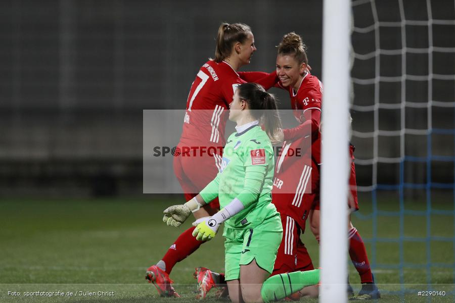 Martina Tufekovic, Jubel, Tor, Lea Schüller, Dietmar-Hopp-Stadion, Sinsheim, 19.03.2021, DFL, sport, action, Fussball, Deutschland, März 2021, Saison 2020/2021, FCB, TSG, Frauen, Viertelfinale, DFB-Pokal, DFB, FC Bayern München, TSG 1899 Hoffenheim - Bild-ID: 2290140 Martina Tufekovic, Jubel, Tor, Lea Schüller, Dietmar-Hopp-Stadion, Sinsheim, 19.03.2021, DFL, sport, action, Fussball, Deutschland, März 2021, Saison 2020/2021, FCB, TSG, Frauen, Viertelfinale, DFB-Pokal, DFB, FC Bayern München, TSG 1899 Hoffenheim - Bild-ID: 2290140