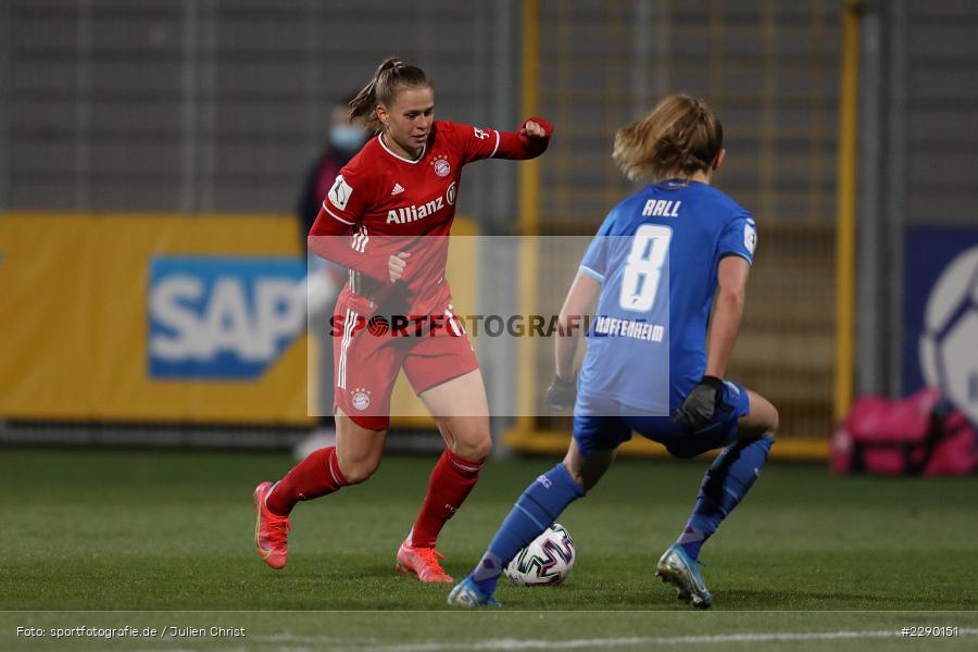 Maximiliane Rall, Klara Bühl, Dietmar-Hopp-Stadion, Sinsheim, 19.03.2021, DFL, sport, action, Fussball, Deutschland, März 2021, Saison 2020/2021, FCB, TSG, Frauen, Viertelfinale, DFB-Pokal, DFB, FC Bayern München, TSG 1899 Hoffenheim - Bild-ID: 2290151 Maximiliane Rall, Klara Bühl, Dietmar-Hopp-Stadion, Sinsheim, 19.03.2021, DFL, sport, action, Fussball, Deutschland, März 2021, Saison 2020/2021, FCB, TSG, Frauen, Viertelfinale, DFB-Pokal, DFB, FC Bayern München, TSG 1899 Hoffenheim - Bild-ID: 2290151