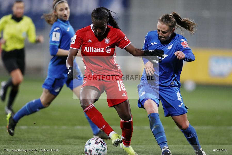 Michaela Specht, Viviane Asseyi, Dietmar-Hopp-Stadion, Sinsheim, 19.03.2021, DFL, sport, action, Fussball, Deutschland, März 2021, Saison 2020/2021, FCB, TSG, Frauen, Viertelfinale, DFB-Pokal, DFB, FC Bayern München, TSG 1899 Hoffenheim - Bild-ID: 2290188 Michaela Specht, Viviane Asseyi, Dietmar-Hopp-Stadion, Sinsheim, 19.03.2021, DFL, sport, action, Fussball, Deutschland, März 2021, Saison 2020/2021, FCB, TSG, Frauen, Viertelfinale, DFB-Pokal, DFB, FC Bayern München, TSG 1899 Hoffenheim - Bild-ID: 2290188
