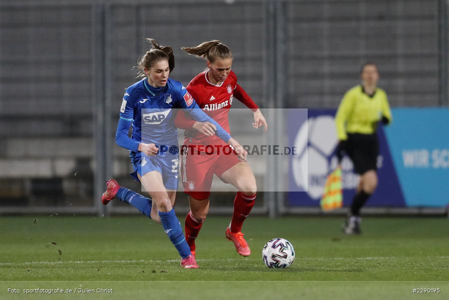 Klara Bühl, Jule Brand, Dietmar-Hopp-Stadion, Sinsheim, 19.03.2021, DFL, sport, action, Fussball, Deutschland, März 2021, Saison 2020/2021, FCB, TSG, Frauen, Viertelfinale, DFB-Pokal, DFB, FC Bayern München, TSG 1899 Hoffenheim - Bild-ID: 2290195 Klara Bühl, Jule Brand, Dietmar-Hopp-Stadion, Sinsheim, 19.03.2021, DFL, sport, action, Fussball, Deutschland, März 2021, Saison 2020/2021, FCB, TSG, Frauen, Viertelfinale, DFB-Pokal, DFB, FC Bayern München, TSG 1899 Hoffenheim - Bild-ID: 2290195