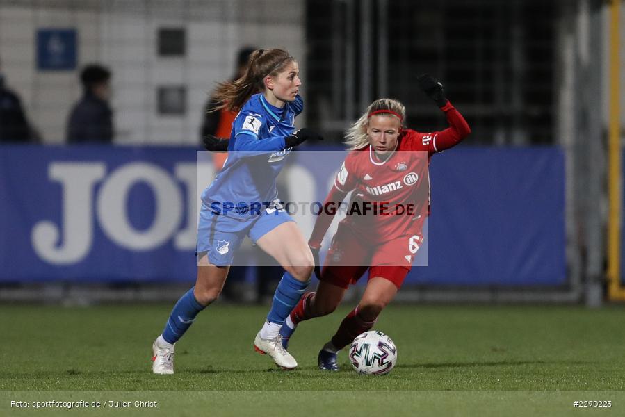 Hanna Glas, Tabea Waßmuth, Dietmar-Hopp-Stadion, Sinsheim, 19.03.2021, DFL, sport, action, Fussball, Deutschland, März 2021, Saison 2020/2021, FCB, TSG, Frauen, Viertelfinale, DFB-Pokal, DFB, FC Bayern München, TSG 1899 Hoffenheim - Bild-ID: 2290223