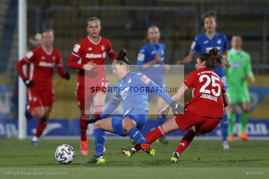 Nicole Billa, Sarah Zadrazil, Dietmar-Hopp-Stadion, Sinsheim, 19.03.2021, DFL, sport, action, Fussball, Deutschland, März 2021, Saison 2020/2021, FCB, TSG, Frauen, Viertelfinale, DFB-Pokal, DFB, FC Bayern München, TSG 1899 Hoffenheim - Bild-ID: 2290234 Nicole Billa, Sarah Zadrazil, Dietmar-Hopp-Stadion, Sinsheim, 19.03.2021, DFL, sport, action, Fussball, Deutschland, März 2021, Saison 2020/2021, FCB, TSG, Frauen, Viertelfinale, DFB-Pokal, DFB, FC Bayern München, TSG 1899 Hoffenheim - Bild-ID: 2290234