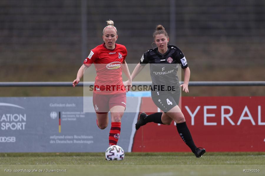 Meike Bohn, Mandy Islacker, Soccergirl Sportpark, Würzburg, 21.03.2021, DFL, sport, action, Fussball, Deutschland, März 2021, Saison 2020/2021, FCK, FWK, Frauen, Süd, 2. Frauen-Bundesliga, 1. FC Köln, FC Würzburger Kickers - Bild-ID: 2290256