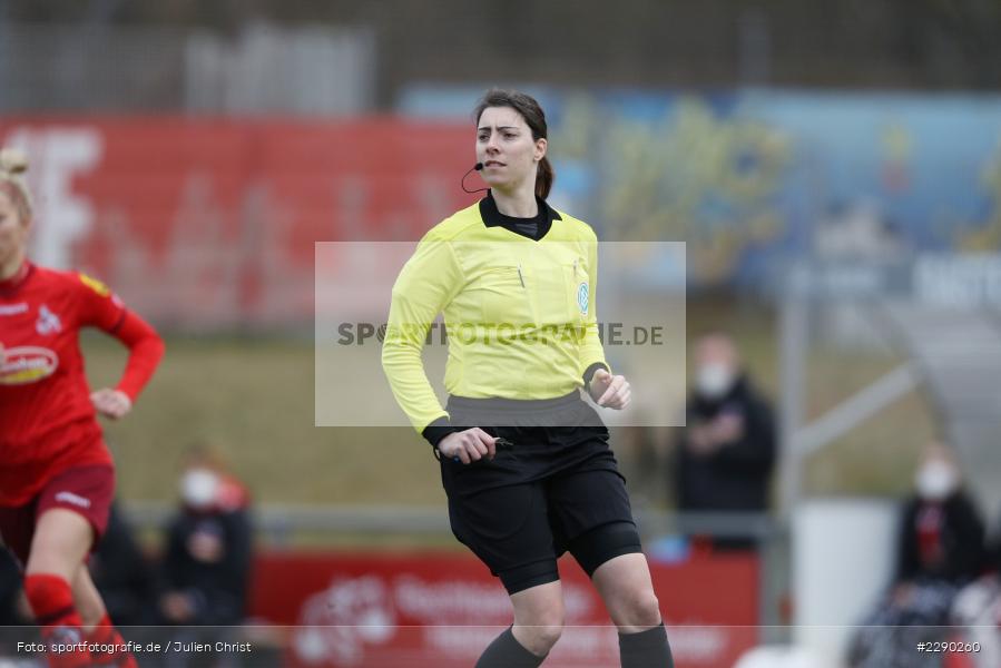 Schiedsrichter, Sonja Reßler, Soccergirl Sportpark, Würzburg, 21.03.2021, DFL, sport, action, Fussball, Deutschland, März 2021, Saison 2020/2021, FCK, FWK, Frauen, Süd, 2. Frauen-Bundesliga, 1. FC Köln, FC Würzburger Kickers - Bild-ID: 2290260