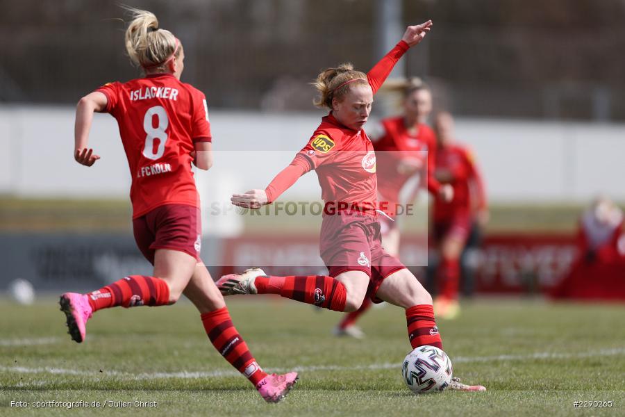 Torschuss, Amber Barrett, Soccergirl Sportpark, Würzburg, 21.03.2021, DFL, sport, action, Fussball, Deutschland, März 2021, Saison 2020/2021, FCK, FWK, Frauen, Süd, 2. Frauen-Bundesliga, 1. FC Köln, FC Würzburger Kickers - Bild-ID: 2290265