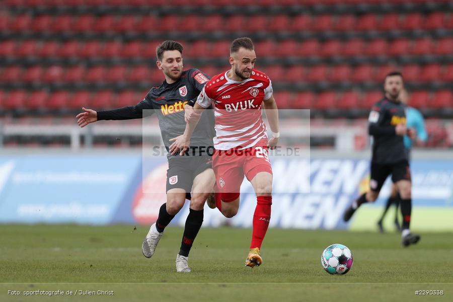 David Kopacz, Haralambos Makridis, FLYERALARM Arena, Würzburg, 21.03.2021, DFL, sport, action, Fussball, Deutschland, März 2021, Saison 2020/2021, SSV, FWK, Bundesliga, 2. Bundesliga, SSV Jahn Regensburg, FC Würzburger Kickers - Bild-ID: 2290338 David Kopacz, Haralambos Makridis, FLYERALARM Arena, Würzburg, 21.03.2021, DFL, sport, action, Fussball, Deutschland, März 2021, Saison 2020/2021, SSV, FWK, Bundesliga, 2. Bundesliga, SSV Jahn Regensburg, FC Würzburger Kickers - Bild-ID: 2290338