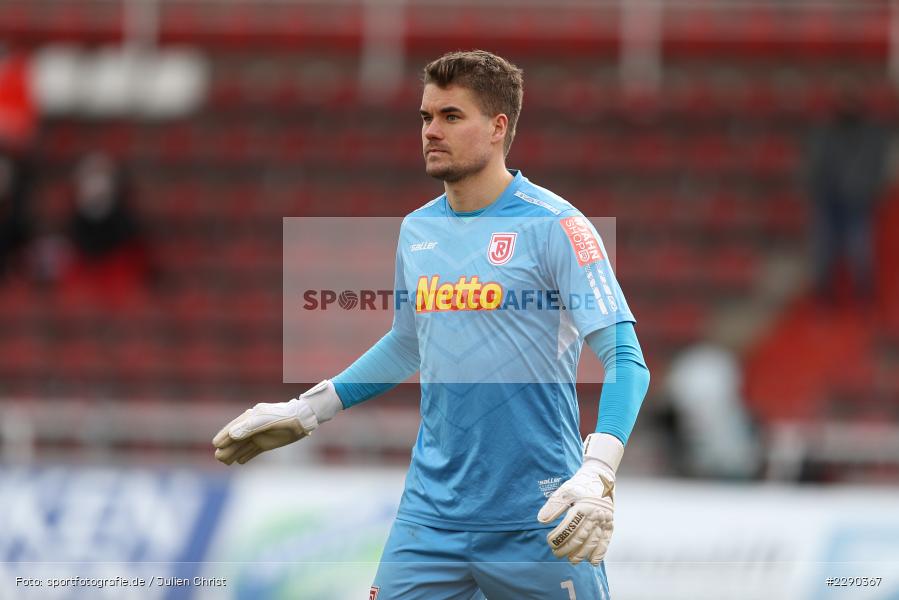 Torwart, Alexander Meyer, FLYERALARM Arena, Würzburg, 21.03.2021, DFL, sport, action, Fussball, Deutschland, März 2021, Saison 2020/2021, SSV, FWK, Bundesliga, 2. Bundesliga, SSV Jahn Regensburg, FC Würzburger Kickers - Bild-ID: 2290367