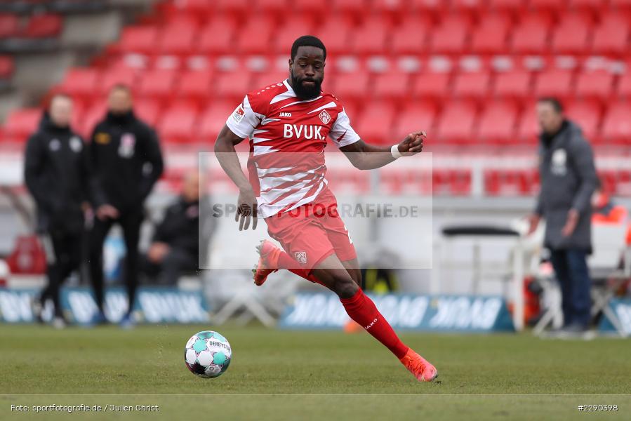 Ridge Munsy, FLYERALARM Arena, Würzburg, 21.03.2021, DFL, sport, action, Fussball, Deutschland, März 2021, Saison 2020/2021, SSV, FWK, Bundesliga, 2. Bundesliga, SSV Jahn Regensburg, FC Würzburger Kickers - Bild-ID: 2290398