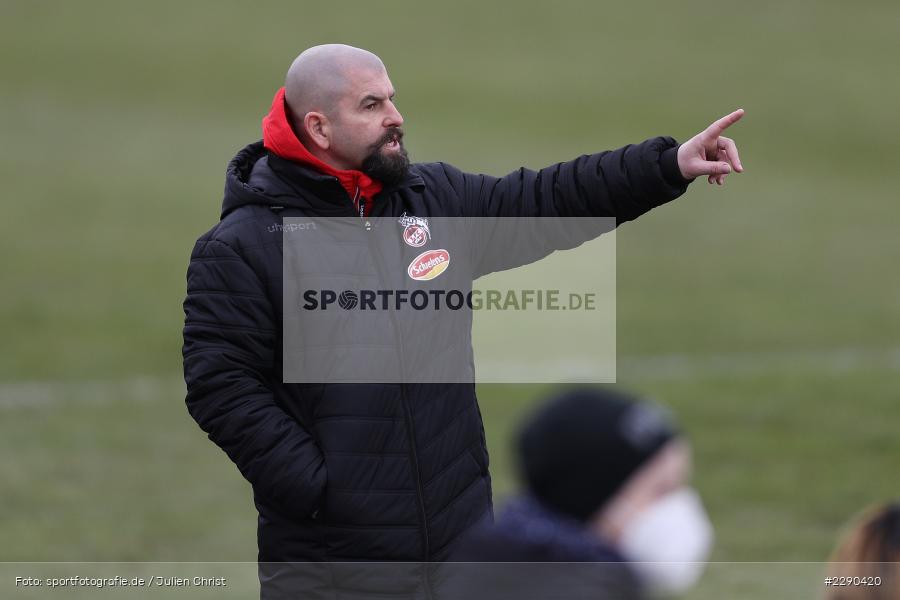 Zeichen, Hände, Arme, gestikuliert, Trainer, Sascha Glass, Soccergirl Sportpark, Würzburg, 21.03.2021, DFL, sport, action, Fussball, Deutschland, März 2021, Saison 2020/2021, FCK, FWK, Frauen, Süd, 2. Frauen-Bundesliga, 1. FC Köln, FC Würzburger Kickers - Bild-ID: 2290420 Zeichen, Hände, Arme, gestikuliert, Trainer, Sascha Glass, Soccergirl Sportpark, Würzburg, 21.03.2021, DFL, sport, action, Fussball, Deutschland, März 2021, Saison 2020/2021, FCK, FWK, Frauen, Süd, 2. Frauen-Bundesliga, 1. FC Köln, FC Würzburger Kickers - Bild-ID: 2290420