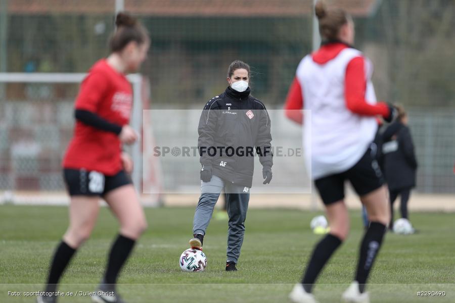 Co-Trainer, Anna Fries, Soccergirl Sportpark, Würzburg, 21.03.2021, DFL, sport, action, Fussball, Deutschland, März 2021, Saison 2020/2021, FCK, FWK, Frauen, Süd, 2. Frauen-Bundesliga, 1. FC Köln, FC Würzburger Kickers - Bild-ID: 2290490