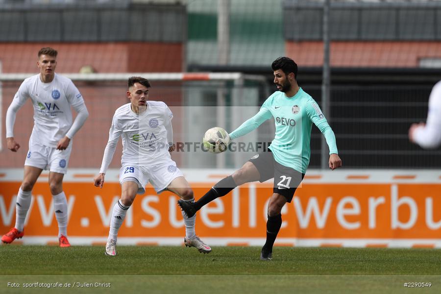 Jonas Kummer, Elia Soriano, Main-Echo Arena, Alzenau, 27.03.2021, DFL, sport, action, Fussball, Deutschland, März 2021, Saison 2020/2021, OFC, FCB, 4. Liga, Regionalliga, Regionalliga Südwest, Kickers Offenbach, FC Bayern Alzenau - Bild-ID: 2290549