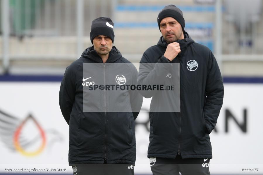 Sreto Ristic, Co-Trainer, Marijan Kovačević, Kunstrasenplatz, Alzenau, 27.03.2021, DFL, sport, action, Fussball, Deutschland, März 2021, Saison 2020/2021, OFC, FCB, 4. Liga, Regionalliga, Regionalliga Südwest, Kickers Offenbach, FC Bayern Alzenau - Bild-ID: 2290673