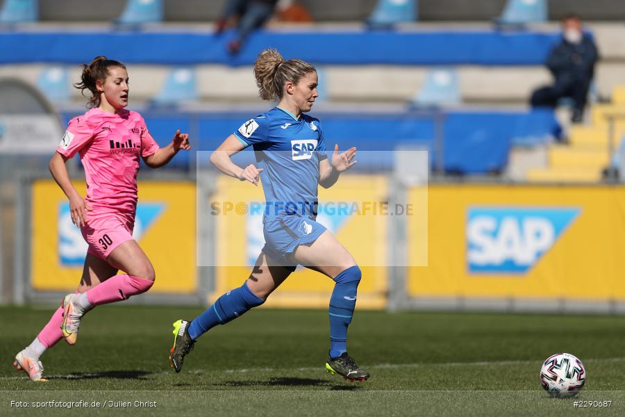 Carlotta Wamser, Luana Bühler, Dietmar-Hopp-Stadion, Sinsheim, 28.03.2021, DFL, sport, action, Fussball, Deutschland, März 2021, Saison 2020/2021, SGS, TSG, Bundesliga, FLYERALARM Frauen-Bundesliga, Frauen, FFBL, SGS Essen, TSG 1899 Hoffenheim - Bild-ID: 2290687 Carlotta Wamser, Luana Bühler, Dietmar-Hopp-Stadion, Sinsheim, 28.03.2021, DFL, sport, action, Fussball, Deutschland, März 2021, Saison 2020/2021, SGS, TSG, Bundesliga, FLYERALARM Frauen-Bundesliga, Frauen, FFBL, SGS Essen, TSG 1899 Hoffenheim - Bild-ID: 2290687
