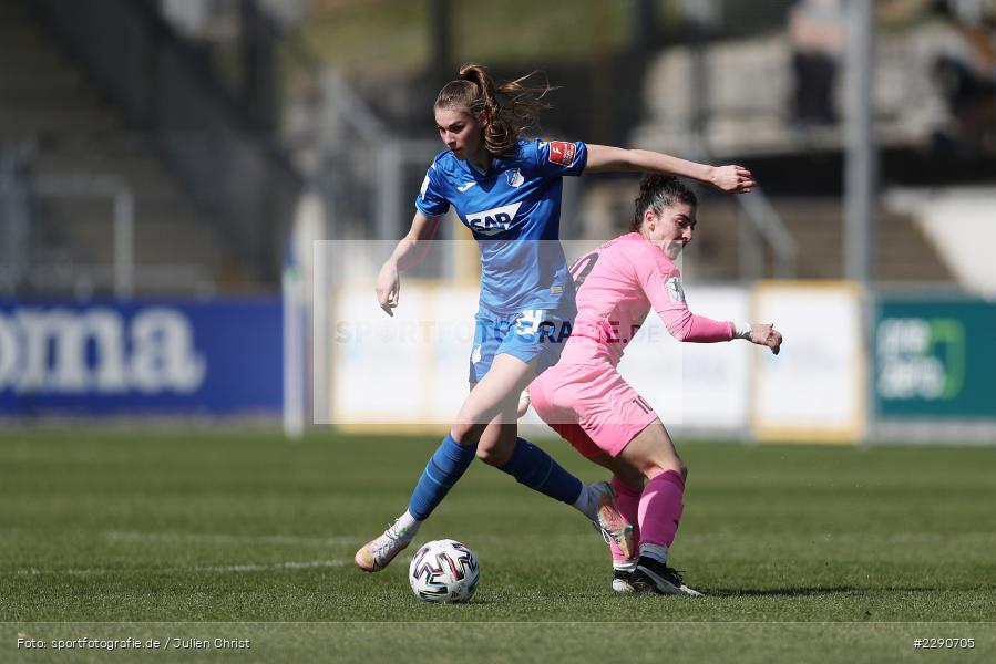 Eleni Markou, Jule Brand, Dietmar-Hopp-Stadion, Sinsheim, 28.03.2021, DFL, sport, action, Fussball, Deutschland, März 2021, Saison 2020/2021, SGS, TSG, Bundesliga, FLYERALARM Frauen-Bundesliga, Frauen, FFBL, SGS Essen, TSG 1899 Hoffenheim - Bild-ID: 2290705 Eleni Markou, Jule Brand, Dietmar-Hopp-Stadion, Sinsheim, 28.03.2021, DFL, sport, action, Fussball, Deutschland, März 2021, Saison 2020/2021, SGS, TSG, Bundesliga, FLYERALARM Frauen-Bundesliga, Frauen, FFBL, SGS Essen, TSG 1899 Hoffenheim - Bild-ID: 2290705