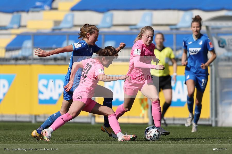 Carlotta Wamser, Jill Baijings, Fabienne Dongus, Dietmar-Hopp-Stadion, Sinsheim, 28.03.2021, DFL, sport, action, Fussball, Deutschland, März 2021, Saison 2020/2021, SGS, TSG, Bundesliga, FLYERALARM Frauen-Bundesliga, Frauen, FFBL, SGS Essen, TSG 1899 Hoffenheim - Bild-ID: 2290707 Carlotta Wamser, Jill Baijings, Fabienne Dongus, Dietmar-Hopp-Stadion, Sinsheim, 28.03.2021, DFL, sport, action, Fussball, Deutschland, März 2021, Saison 2020/2021, SGS, TSG, Bundesliga, FLYERALARM Frauen-Bundesliga, Frauen, FFBL, SGS Essen, TSG 1899 Hoffenheim - Bild-ID: 2290707