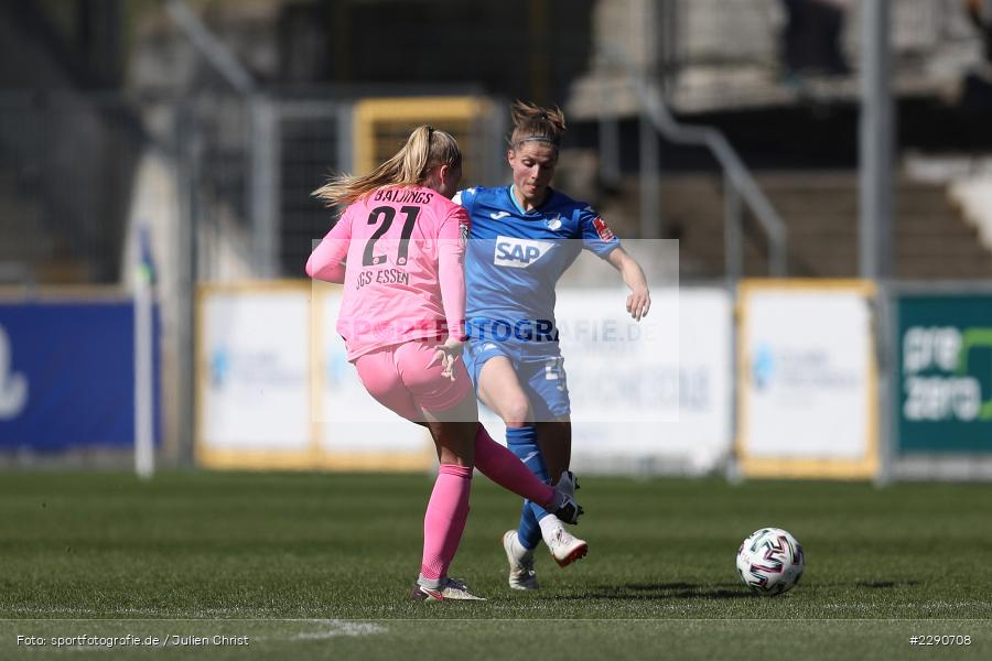 Tabea Waßmuth, Jill Baijings, Dietmar-Hopp-Stadion, Sinsheim, 28.03.2021, DFL, sport, action, Fussball, Deutschland, März 2021, Saison 2020/2021, SGS, TSG, Bundesliga, FLYERALARM Frauen-Bundesliga, Frauen, FFBL, SGS Essen, TSG 1899 Hoffenheim - Bild-ID: 2290708 Tabea Waßmuth, Jill Baijings, Dietmar-Hopp-Stadion, Sinsheim, 28.03.2021, DFL, sport, action, Fussball, Deutschland, März 2021, Saison 2020/2021, SGS, TSG, Bundesliga, FLYERALARM Frauen-Bundesliga, Frauen, FFBL, SGS Essen, TSG 1899 Hoffenheim - Bild-ID: 2290708