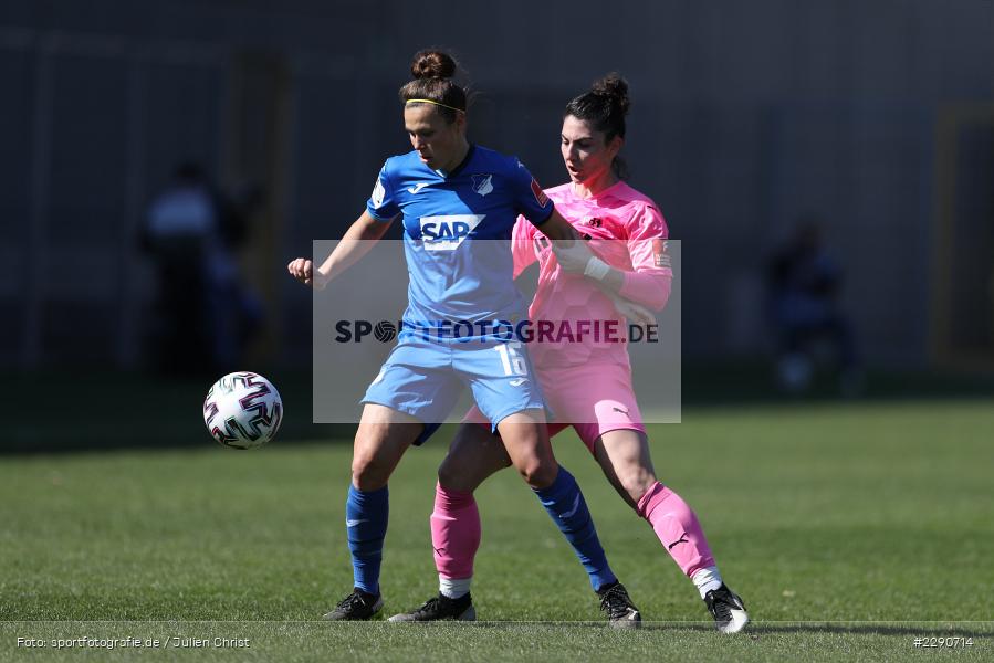 Eleni Markou, Nicole Billa, Dietmar-Hopp-Stadion, Sinsheim, 28.03.2021, DFL, sport, action, Fussball, Deutschland, März 2021, Saison 2020/2021, SGS, TSG, Bundesliga, FLYERALARM Frauen-Bundesliga, Frauen, FFBL, SGS Essen, TSG 1899 Hoffenheim - Bild-ID: 2290714 Eleni Markou, Nicole Billa, Dietmar-Hopp-Stadion, Sinsheim, 28.03.2021, DFL, sport, action, Fussball, Deutschland, März 2021, Saison 2020/2021, SGS, TSG, Bundesliga, FLYERALARM Frauen-Bundesliga, Frauen, FFBL, SGS Essen, TSG 1899 Hoffenheim - Bild-ID: 2290714