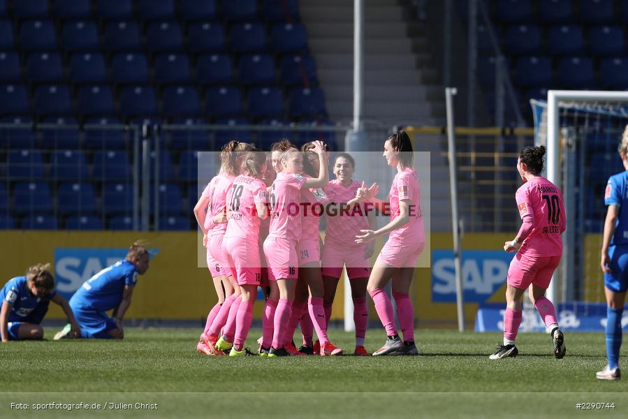 Tor, Torjubel, Laureta Elmaz, Dietmar-Hopp-Stadion, Sinsheim, 28.03.2021, DFL, sport, action, Fussball, Deutschland, März 2021, Saison 2020/2021, SGS, TSG, Bundesliga, FLYERALARM Frauen-Bundesliga, Frauen, FFBL, SGS Essen, TSG 1899 Hoffenheim - Bild-ID: 2290744 Tor, Torjubel, Laureta Elmaz, Dietmar-Hopp-Stadion, Sinsheim, 28.03.2021, DFL, sport, action, Fussball, Deutschland, März 2021, Saison 2020/2021, SGS, TSG, Bundesliga, FLYERALARM Frauen-Bundesliga, Frauen, FFBL, SGS Essen, TSG 1899 Hoffenheim - Bild-ID: 2290744