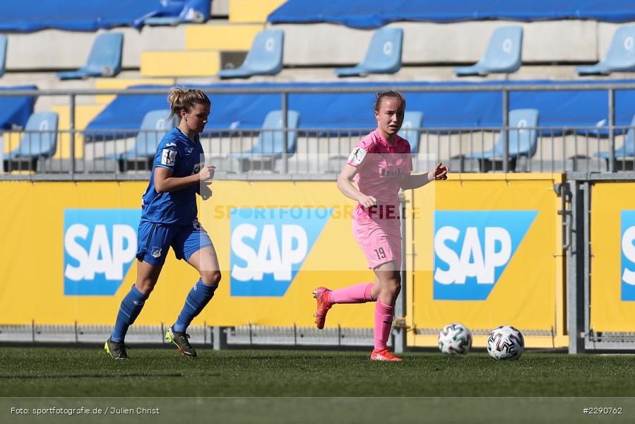 Laura Wienroither, Beke Sterner, Dietmar-Hopp-Stadion, Sinsheim, 28.03.2021, DFL, sport, action, Fussball, Deutschland, März 2021, Saison 2020/2021, SGS, TSG, Bundesliga, FLYERALARM Frauen-Bundesliga, Frauen, FFBL, SGS Essen, TSG 1899 Hoffenheim - Bild-ID: 2290762