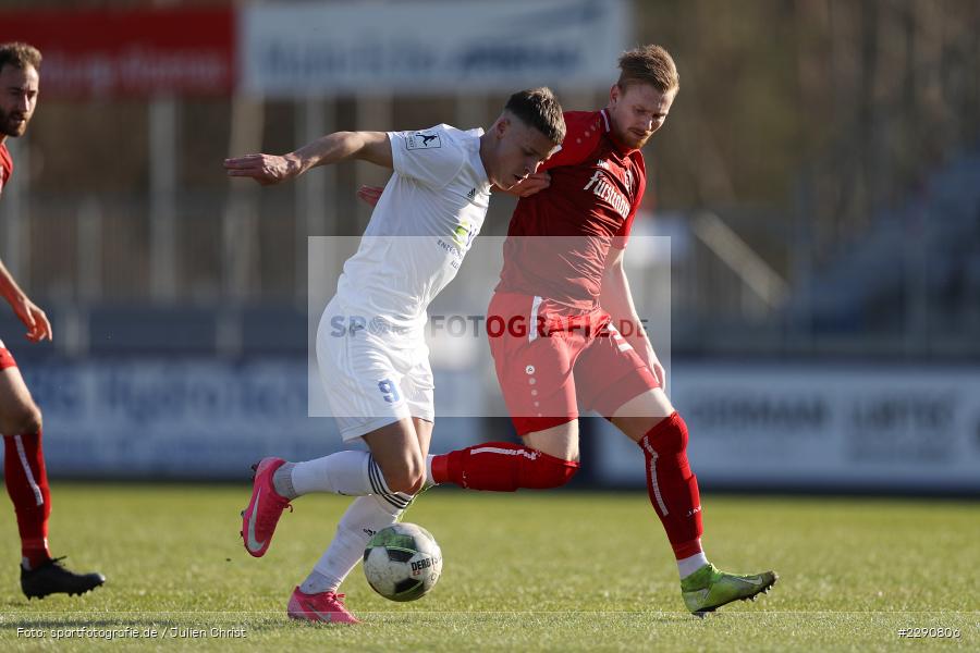 Nico Gutjahr, Michael Martin, Main-Echo Arena, Alzenau, 30.03.2021, DFB, sport, action, Fussball, Deutschland, März 2021, Saison 2020/2021, BSC, FCB, 4. Liga, Regionalliga, Regionalliga Südwest, Bahlinger SC, FC Bayern Alzenau - Bild-ID: 2290806