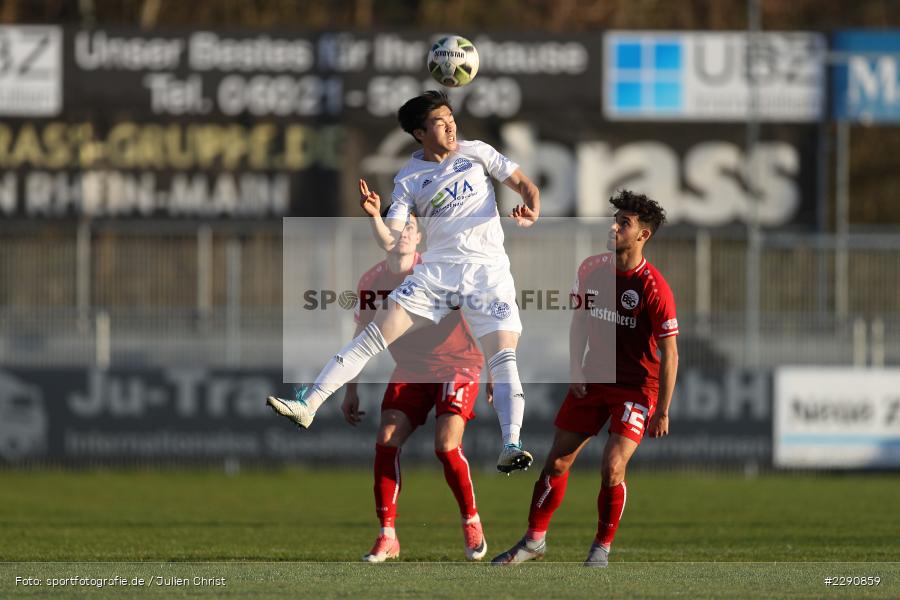 Rico Wehrle, Mingi Kang, Main-Echo Arena, Alzenau, 30.03.2021, DFB, sport, action, Fussball, Deutschland, März 2021, Saison 2020/2021, BSC, FCB, 4. Liga, Regionalliga, Regionalliga Südwest, Bahlinger SC, FC Bayern Alzenau - Bild-ID: 2290859