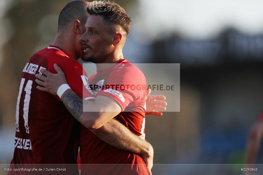 Torjubel, Santiago Fischer, Main-Echo Arena, Alzenau, 30.03.2021, DFB, sport, action, Fussball, Deutschland, März 2021, Saison 2020/2021, BSC, FCB, 4. Liga, Regionalliga, Regionalliga Südwest, Bahlinger SC, FC Bayern Alzenau - Bild-ID: 2290863