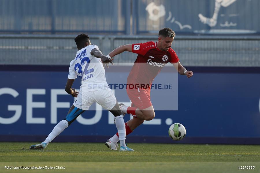 Hasan Pepic, Umar Saho Sarho, Main-Echo Arena, Alzenau, 30.03.2021, DFB, sport, action, Fussball, Deutschland, März 2021, Saison 2020/2021, BSC, FCB, 4. Liga, Regionalliga, Regionalliga Südwest, Bahlinger SC, FC Bayern Alzenau - Bild-ID: 2290885