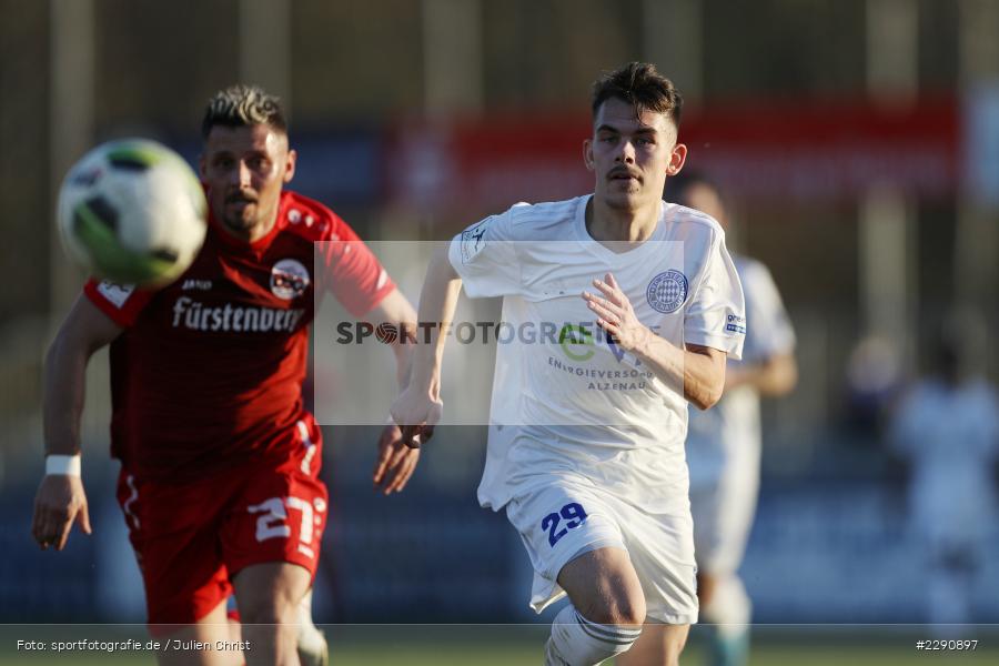 Hasan Pepic, Jonas Kummer, Main-Echo Arena, Alzenau, 30.03.2021, DFB, sport, action, Fussball, Deutschland, März 2021, Saison 2020/2021, BSC, FCB, 4. Liga, Regionalliga, Regionalliga Südwest, Bahlinger SC, FC Bayern Alzenau - Bild-ID: 2290897 Hasan Pepic, Jonas Kummer, Main-Echo Arena, Alzenau, 30.03.2021, DFB, sport, action, Fussball, Deutschland, März 2021, Saison 2020/2021, BSC, FCB, 4. Liga, Regionalliga, Regionalliga Südwest, Bahlinger SC, FC Bayern Alzenau - Bild-ID: 2290897