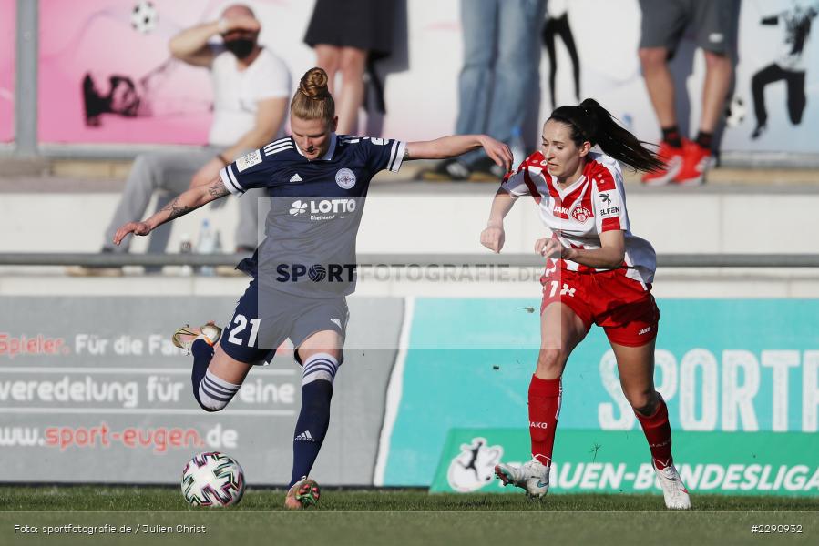 Marsia Gath, Caroline Asteroth, Soccergirl Sportpark, Würzburg, 31.03.2021, DFB, sport, action, Fussball, Deutschland, März 2021, Saison 2020/2021, SGA, FWK, Frauen, Süd, 2. Frauen-Bundesliga, SG 99 Andernach, FC Würzburger Kickers - Bild-ID: 2290932