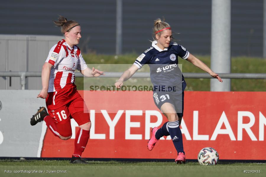 Jule Dickmeis, Antonia Hornberg, Soccergirl Sportpark, Würzburg, 31.03.2021, DFB, sport, action, Fussball, Deutschland, März 2021, Saison 2020/2021, SGA, FWK, Frauen, Süd, 2. Frauen-Bundesliga, SG 99 Andernach, FC Würzburger Kickers - Bild-ID: 2290933