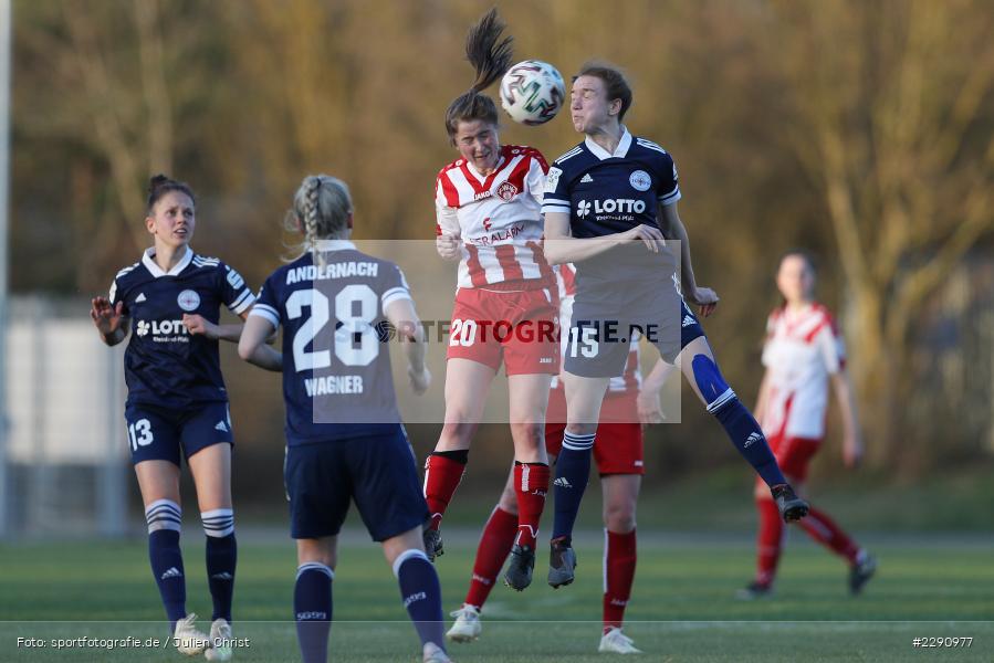 Vanessa Zillige, Nicole Kreußer, Soccergirl Sportpark, Würzburg, 31.03.2021, DFB, sport, action, Fussball, Deutschland, März 2021, Saison 2020/2021, SGA, FWK, Frauen, Süd, 2. Frauen-Bundesliga, SG 99 Andernach, FC Würzburger Kickers - Bild-ID: 2290977 Vanessa Zillige, Nicole Kreußer, Soccergirl Sportpark, Würzburg, 31.03.2021, DFB, sport, action, Fussball, Deutschland, März 2021, Saison 2020/2021, SGA, FWK, Frauen, Süd, 2. Frauen-Bundesliga, SG 99 Andernach, FC Würzburger Kickers - Bild-ID: 2290977