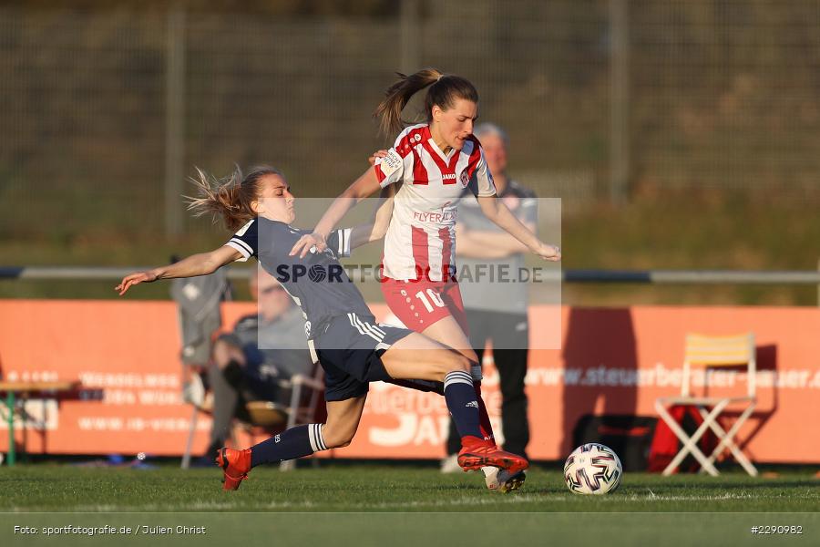 Marie Schäfer, Medina Desic, Soccergirl Sportpark, Würzburg, 31.03.2021, DFB, sport, action, Fussball, Deutschland, März 2021, Saison 2020/2021, SGA, FWK, Frauen, Süd, 2. Frauen-Bundesliga, SG 99 Andernach, FC Würzburger Kickers - Bild-ID: 2290982