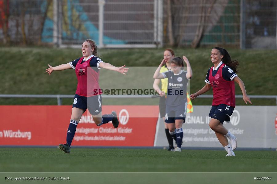 Jubeln, Karla Engels, Soccergirl Sportpark, Würzburg, 31.03.2021, DFB, sport, action, Fussball, Deutschland, März 2021, Saison 2020/2021, SGA, FWK, Frauen, Süd, 2. Frauen-Bundesliga, SG 99 Andernach, FC Würzburger Kickers - Bild-ID: 2290997