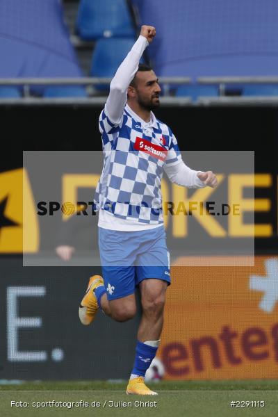 Emotionen, Tor, Torjubel, Serdar Dursun, Merck-Stadion, Darmstadt, 04.04.2021, DFL, sport, action, Fussball, Deutschland, April 2021, Saison 2020/2021, F95, SVD, Bundesliga, 2. Bundesliga, Fortuna Düsseldorf, SV Darmstadt 98 - Bild-ID: 2291115 Emotionen, Tor, Torjubel, Serdar Dursun, Merck-Stadion, Darmstadt, 04.04.2021, DFL, sport, action, Fussball, Deutschland, April 2021, Saison 2020/2021, F95, SVD, Bundesliga, 2. Bundesliga, Fortuna Düsseldorf, SV Darmstadt 98 - Bild-ID: 2291115