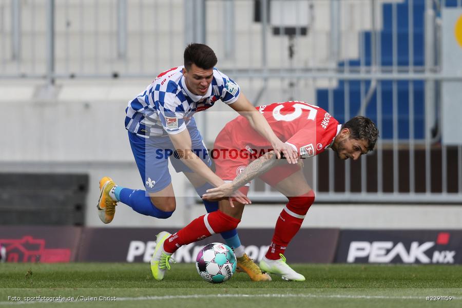 Matthias Zimmermann, Mathias Honsak, Merck-Stadion, Darmstadt, 04.04.2021, DFL, sport, action, Fussball, Deutschland, April 2021, Saison 2020/2021, F95, SVD, Bundesliga, 2. Bundesliga, Fortuna Düsseldorf, SV Darmstadt 98 - Bild-ID: 2291159 Matthias Zimmermann, Mathias Honsak, Merck-Stadion, Darmstadt, 04.04.2021, DFL, sport, action, Fussball, Deutschland, April 2021, Saison 2020/2021, F95, SVD, Bundesliga, 2. Bundesliga, Fortuna Düsseldorf, SV Darmstadt 98 - Bild-ID: 2291159