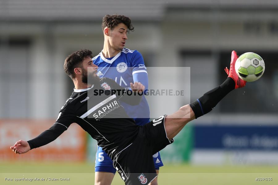 Lukas Mazagg, Ihab Darwiche, Main-Echo Arena, Alzenau, 06.04.2021, DFB, sport, action, Fussball, Deutschland, April 2021, Saison 2020/2021, FSV, FCB, 4. Liga, Regionalliga, Regionalliga Südwest, FSV Frankfurt, FC Bayern Alzenau - Bild-ID: 2291235