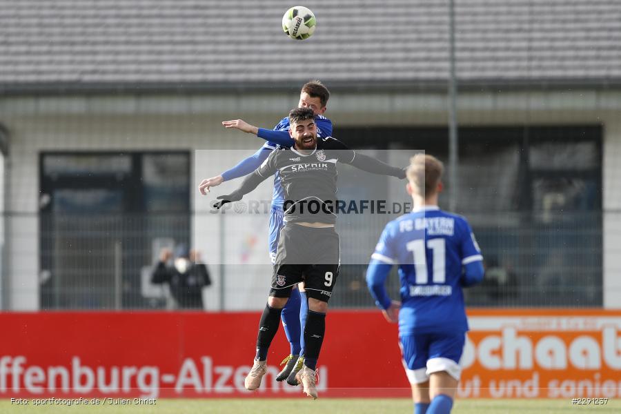 Marcel Andreas Wilke, Arif Güclü, Main-Echo Arena, Alzenau, 06.04.2021, DFB, sport, action, Fussball, Deutschland, April 2021, Saison 2020/2021, FSV, FCB, 4. Liga, Regionalliga, Regionalliga Südwest, FSV Frankfurt, FC Bayern Alzenau - Bild-ID: 2291237