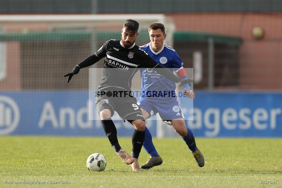 Marcel Andreas Wilke, Arif Güclü, Main-Echo Arena, Alzenau, 06.04.2021, DFB, sport, action, Fussball, Deutschland, April 2021, Saison 2020/2021, FSV, FCB, 4. Liga, Regionalliga, Regionalliga Südwest, FSV Frankfurt, FC Bayern Alzenau - Bild-ID: 2291241