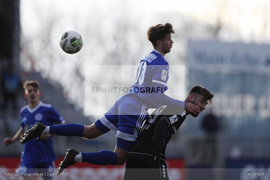 Arif Güclü, Dominik Crljenec, Main-Echo Arena, Alzenau, 06.04.2021, DFB, sport, action, Fussball, Deutschland, April 2021, Saison 2020/2021, FSV, FCB, 4. Liga, Regionalliga, Regionalliga Südwest, FSV Frankfurt, FC Bayern Alzenau - Bild-ID: 2291249