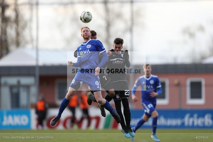 Ahmed Azaouagh, Nils Fischer, Robin Williams, Main-Echo Arena, Alzenau, 06.04.2021, DFB, sport, action, Fussball, Deutschland, April 2021, Saison 2020/2021, FSV, FCB, 4. Liga, Regionalliga, Regionalliga Südwest, FSV Frankfurt, FC Bayern Alzenau - Bild-ID: 2291260