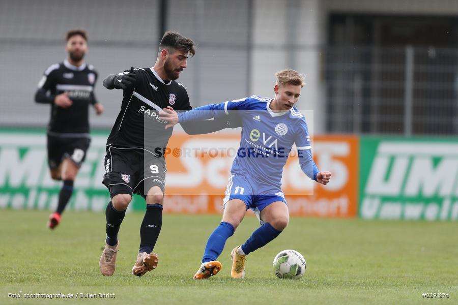 Maximilian Brauburger, Arif Güclü, Main-Echo Arena, Alzenau, 06.04.2021, DFB, sport, action, Fussball, Deutschland, April 2021, Saison 2020/2021, FSV, FCB, 4. Liga, Regionalliga, Regionalliga Südwest, FSV Frankfurt, FC Bayern Alzenau - Bild-ID: 2291276