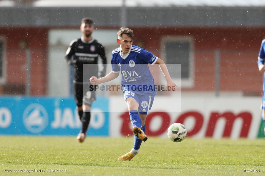 Jonas Kummer, Main-Echo Arena, Alzenau, 06.04.2021, DFB, sport, action, Fussball, Deutschland, April 2021, Saison 2020/2021, FSV, FCB, 4. Liga, Regionalliga, Regionalliga Südwest, FSV Frankfurt, FC Bayern Alzenau - Bild-ID: 2291285