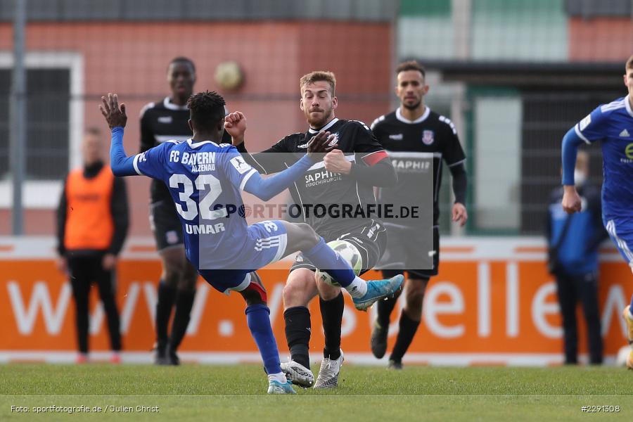 Dominik Nothnagel, Umar Saho Sarho, Main-Echo Arena, Alzenau, 06.04.2021, DFB, sport, action, Fussball, Deutschland, April 2021, Saison 2020/2021, FSV, FCB, 4. Liga, Regionalliga, Regionalliga Südwest, FSV Frankfurt, FC Bayern Alzenau - Bild-ID: 2291308