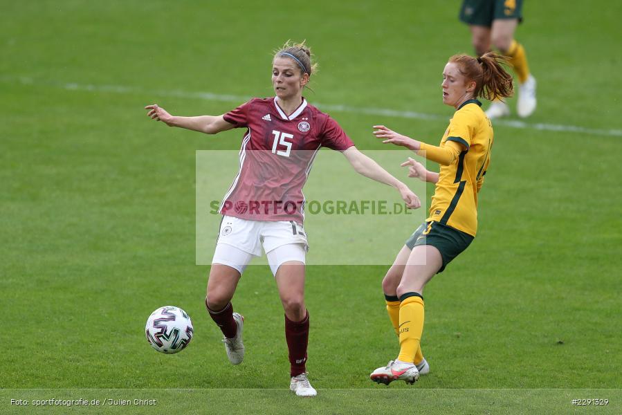 Beatrice Goad, Tabea Waßmuth, 10.04.2021, DFB, sport, action, Fussball, April 2021, Australia, Germany, BRITA-Arena, AUS, GER, Wiesbaden, Frauen-Länderspiel, Länderspiel, Australien, Deutschland - Bild-ID: 2291329 Beatrice Goad, Tabea Waßmuth, 10.04.2021, DFB, sport, action, Fussball, April 2021, Australia, Germany, BRITA-Arena, AUS, GER, Wiesbaden, Frauen-Länderspiel, Länderspiel, Australien, Deutschland - Bild-ID: 2291329